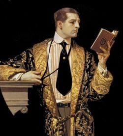 Peinture sur toile de Leyendecker Joseph Christian Man Reading Book 1916 reproduction peinte à la main