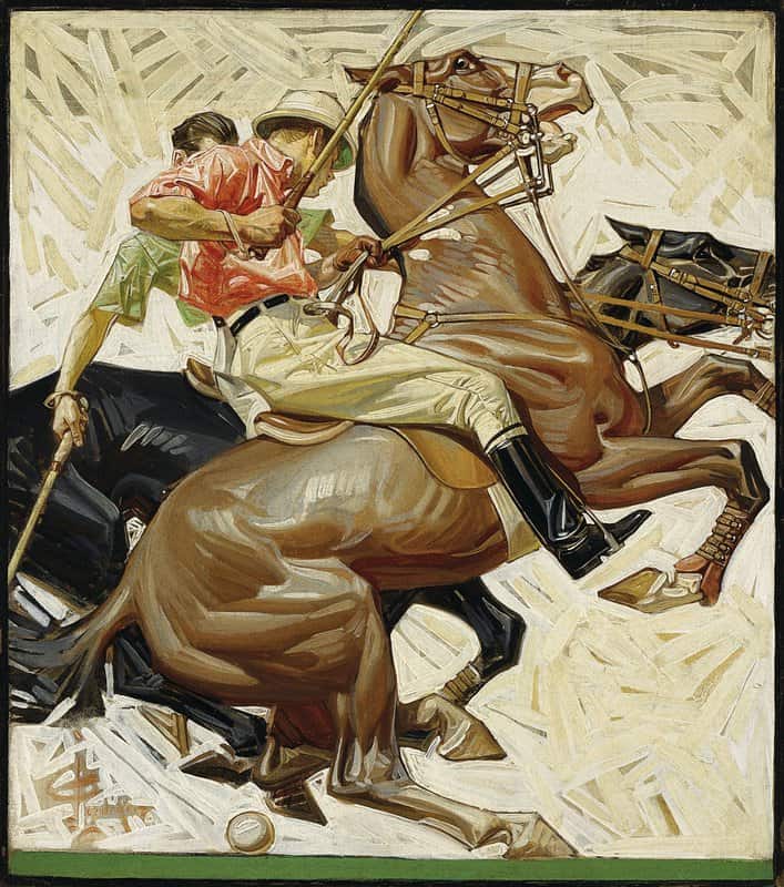 Leyendecker Joseph Christian Polo Players On Horseback 1914