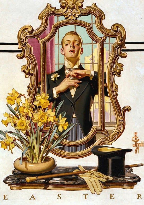 Leyendecker Joseph Christian Primping In Mirror 1936