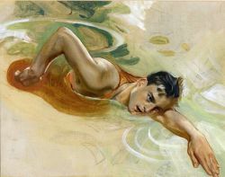 Peinture sur toile de Leyendecker Joseph Christian Study Of A Swimmer reproduction peinte à la main