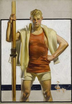 Peinture sur toile de Leyendecker Joseph Christian The Oarsman 1916 reproduction peinte à la main