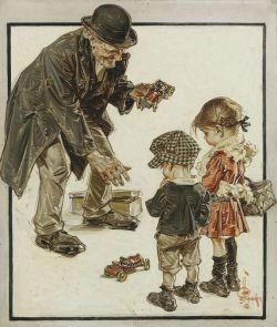 Peinture sur toile de Leyendecker Joseph Christian The Toy Peddler Ca. 1915 reproduction peinte à la main