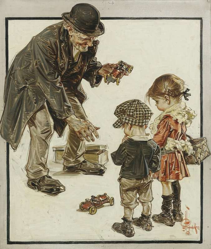 Leyendecker Joseph Christian The Toy Peddler Ca. 1915