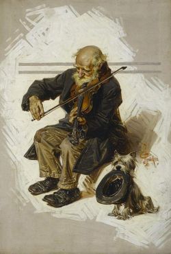 Peinture sur toile de Leyendecker Joseph Christian The Violinist And His Assistant 1916 reproduction peinte à la main