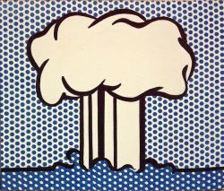 Peinture sur toile de Lichtenstein Atomic Landscape reproduction peinte à la main