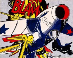 Peinture sur toile de Lichtenstein Blam reproduction peinte à la main