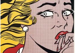 Peinture sur toile de Lichtenstein Crying Girl reproduction peinte à la main
