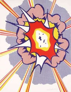 Peinture sur toile de Lichtenstein Explosion reproduction peinte à la main