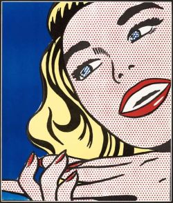 Peinture sur toile de Lichtenstein Girl reproduction peinte à la main