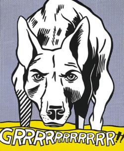 Peinture sur toile de Lichtenstein Grrrrrrrrrrr reproduction peinte à la main
