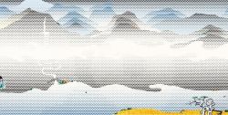 Peinture sur toile de Lichtenstein Landscape With Scholar S Rock reproduction peinte à la main