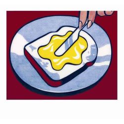 Peinture sur toile de Lichtenstein Mustard On White reproduction peinte à la main