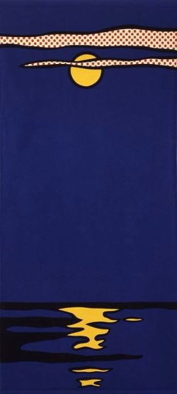 Peinture sur toile de Lichtenstein Night Seascape reproduction peinte à la main