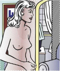 Peinture sur toile de Lichtenstein Nude In Apartment reproduction peinte à la main