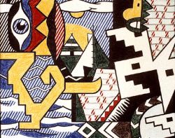 Peinture sur toile de Lichtenstein Pow-wow-1979 reproduction peinte à la main