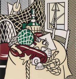 Peinture sur toile de Lichtenstein Still Life With Lobster reproduction peinte à la main