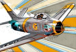 Peinture sur toile de Lictenstein Airplane reproduction peinte à la main