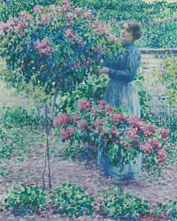 Louis Ritman, In the Arbor, 1914 reproduction peinte à la main