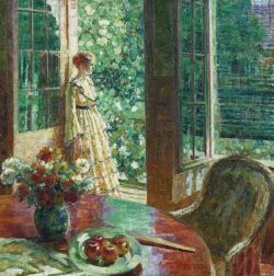 Louis Ritman, Looking Out, Giverny reproduction peinte à la main
