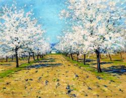 Lowell Birge Harrison, Apple Blossoms reproduction peinte à la main
