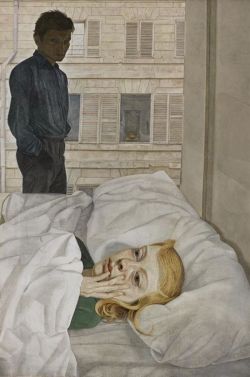 Peinture sur toile de Lucian Freud Hotel Bedroom 1954 reproduction peinte à la main
