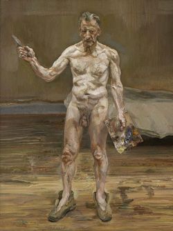 Peinture sur toile de Lucian Freud Painter Working Reflection 1993 reproduction peinte à la main