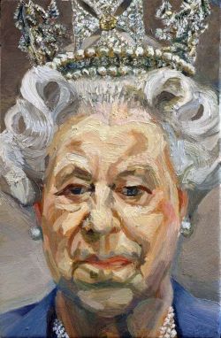 Peinture sur toile de Lucian Freud Queen Elizabeth II reproduction peinte à la main