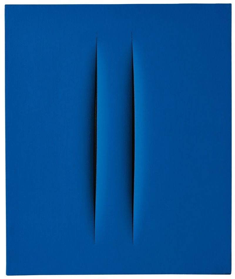 Lucio Fontana Blue - Concetto Spaziale Attese 1968