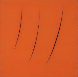 Peinture sur toile de Lucio Fontana Concetto Spaziale Attese 1959 reproduction peinte à la main