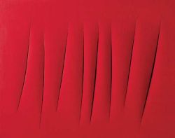 Peinture sur toile de Lucio Fontana Concetto Spaziale Attese 1964 reproduction peinte à la main