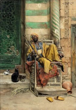 Ludwig Deutsch The Goza Smoker reproduction peinte à la main