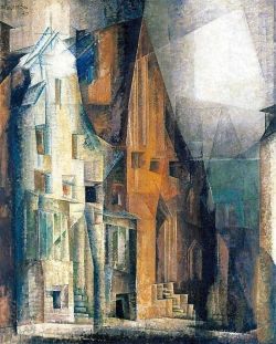 Lyonel Feininger Gables III - 1929 reproduction peinte à la main