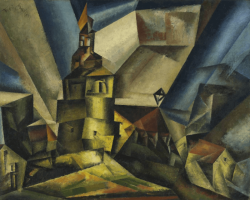 Lyonel Feininger, Markwippach, 1917 reproduction peinte à la main