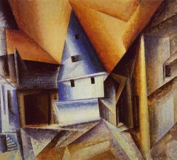 Lyonel Feininger, Ober-Weimar, 1921 reproduction peinte à la main