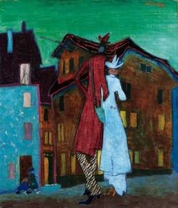 Lyonel Feininger The Honeymooners 1908 reproduction peinte à la main
