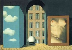 Peinture sur toile de Magritte Act Of Violence reproduction peinte à la main