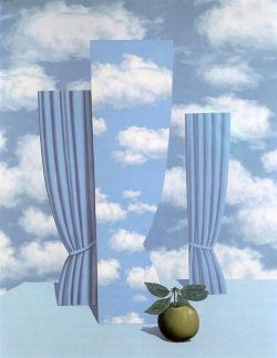 Peinture sur toile de Magritte Beautiful World reproduction peinte à la main