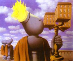 Peinture sur toile de Magritte Cicero reproduction peinte à la main