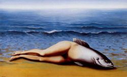 Peinture sur toile de Magritte Collective Invention reproduction peinte à la main
