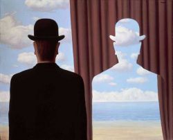 Peinture sur toile de Magritte Decalcomania reproduction peinte à la main
