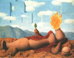 Peinture sur toile de Magritte Elementary Cosmogony reproduction peinte à la main