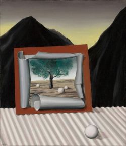Peinture sur toile de Magritte Evening Signs 1926 reproduction peinte à la main