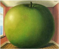 Peinture sur toile de Magritte La Chambre D E Coute reproduction peinte à la main