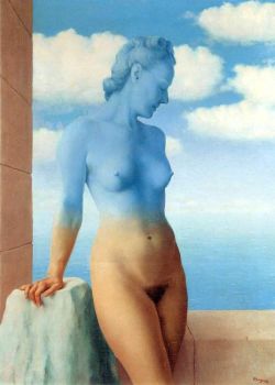 Peinture sur toile de Magritte La Magie Noire reproduction peinte à la main