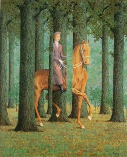 Peinture sur toile de Magritte Le Blanc Seing reproduction peinte à la main