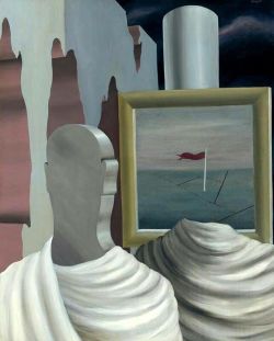 Peinture sur toile de Magritte Le Chevalier Du Couchant 1926 reproduction peinte à la main