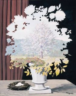 Peinture sur toile de Magritte Le Plagiat 1960 reproduction peinte à la main