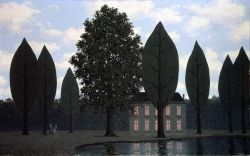 Peinture sur toile de Magritte Les Barricades Mysterieuses 1961 reproduction peinte à la main