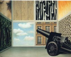 Peinture sur toile de Magritte On The Threshold Of Liberty reproduction peinte à la main