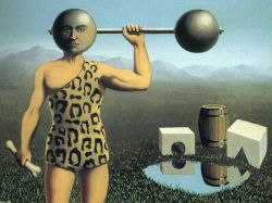 Peinture sur toile de Magritte Perpetual Motion reproduction peinte à la main